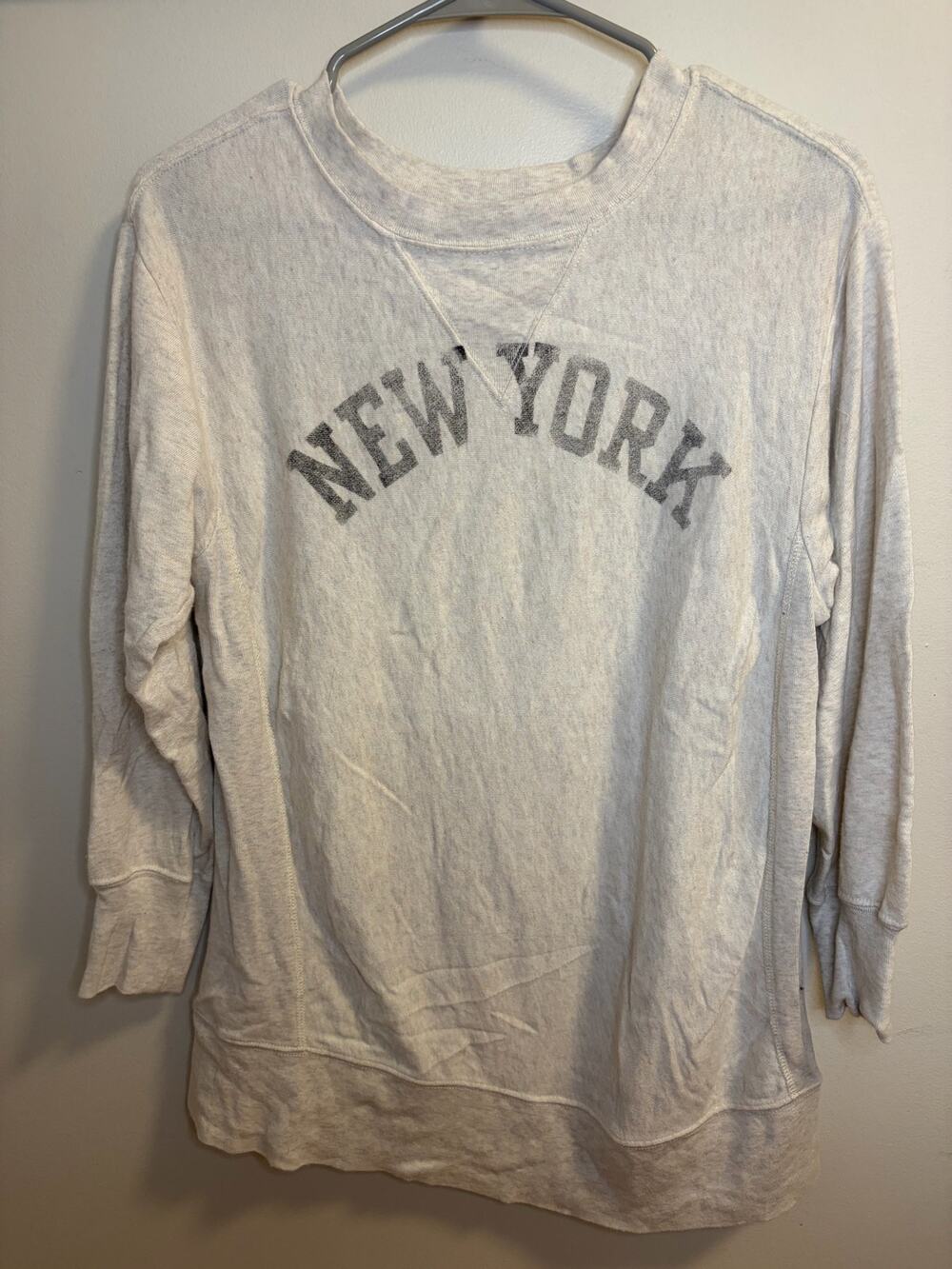 Ralph Lauren Denim & Supply Mens Oatmeal Heather New York Sweatshirt - Size XS/S